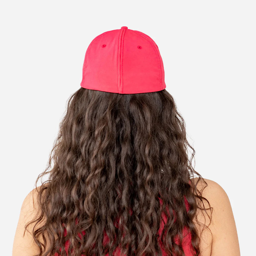 Ponycasquette en rouge